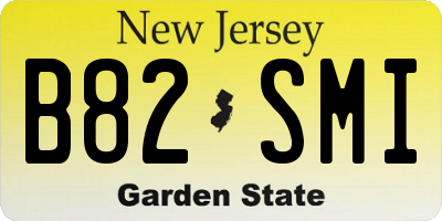 NJ license plate B82SMI