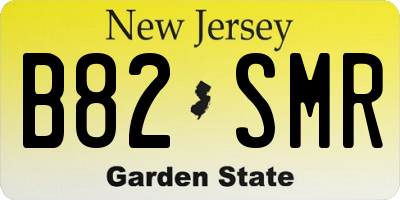 NJ license plate B82SMR