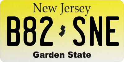 NJ license plate B82SNE