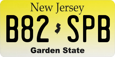 NJ license plate B82SPB