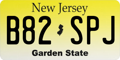 NJ license plate B82SPJ