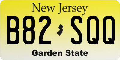 NJ license plate B82SQQ