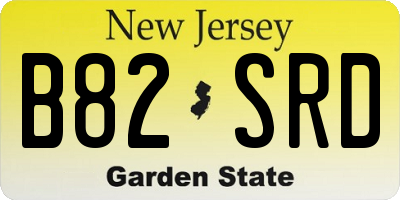 NJ license plate B82SRD