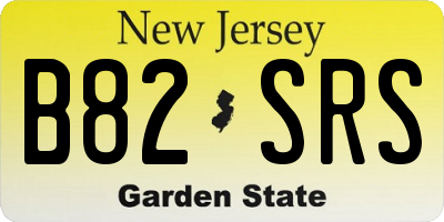 NJ license plate B82SRS
