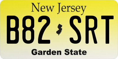 NJ license plate B82SRT