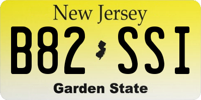 NJ license plate B82SSI