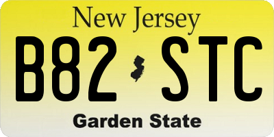 NJ license plate B82STC