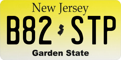 NJ license plate B82STP