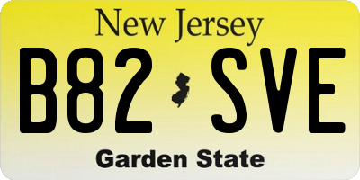 NJ license plate B82SVE