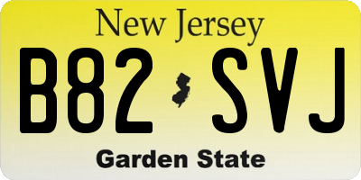 NJ license plate B82SVJ