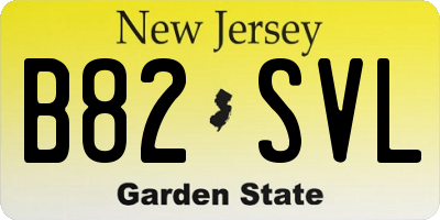 NJ license plate B82SVL