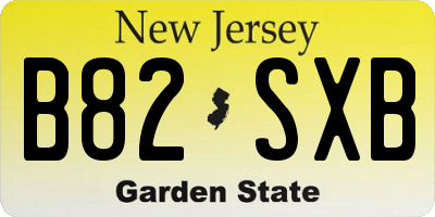 NJ license plate B82SXB