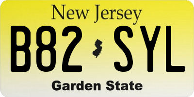 NJ license plate B82SYL