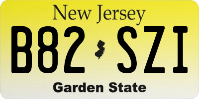 NJ license plate B82SZI