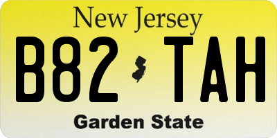 NJ license plate B82TAH