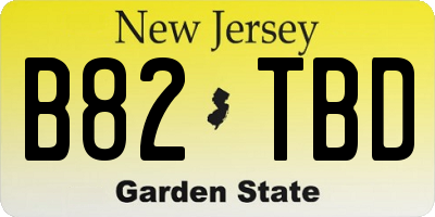 NJ license plate B82TBD