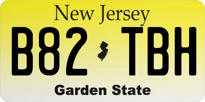 NJ license plate B82TBH