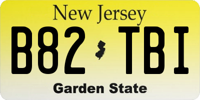 NJ license plate B82TBI