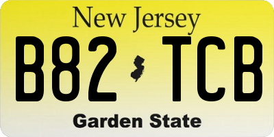NJ license plate B82TCB
