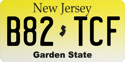 NJ license plate B82TCF