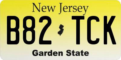 NJ license plate B82TCK