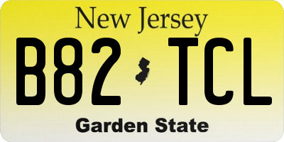 NJ license plate B82TCL