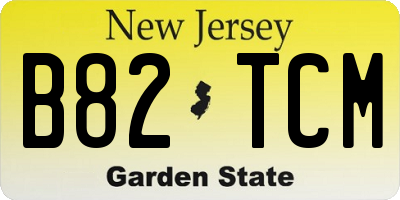NJ license plate B82TCM