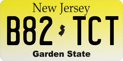 NJ license plate B82TCT
