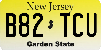 NJ license plate B82TCU