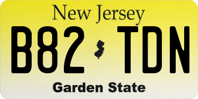 NJ license plate B82TDN