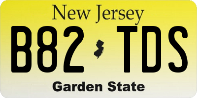 NJ license plate B82TDS