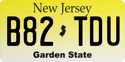 NJ license plate B82TDU