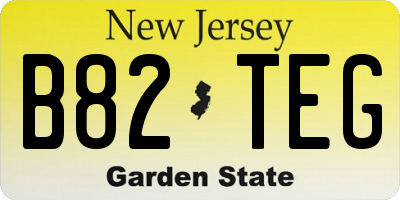 NJ license plate B82TEG