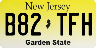 NJ license plate B82TFH