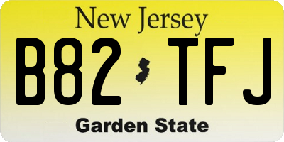 NJ license plate B82TFJ