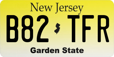 NJ license plate B82TFR