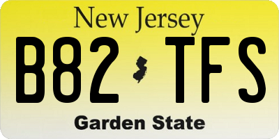 NJ license plate B82TFS