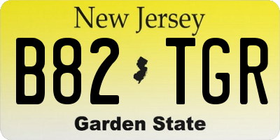 NJ license plate B82TGR