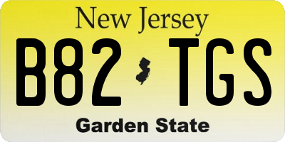 NJ license plate B82TGS