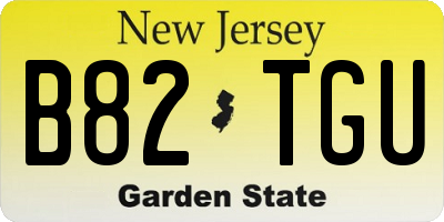 NJ license plate B82TGU