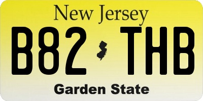 NJ license plate B82THB