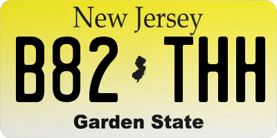 NJ license plate B82THH