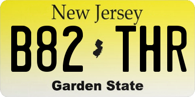 NJ license plate B82THR