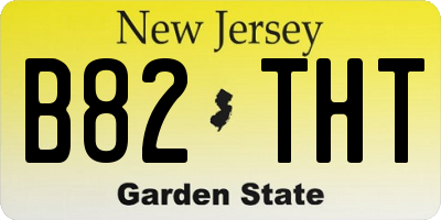 NJ license plate B82THT