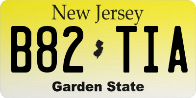 NJ license plate B82TIA