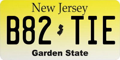 NJ license plate B82TIE