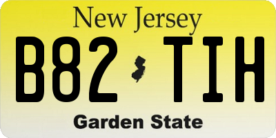 NJ license plate B82TIH