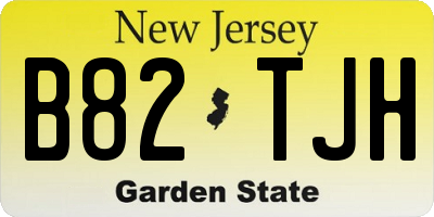 NJ license plate B82TJH