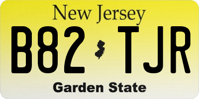 NJ license plate B82TJR