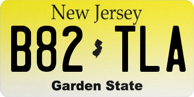 NJ license plate B82TLA